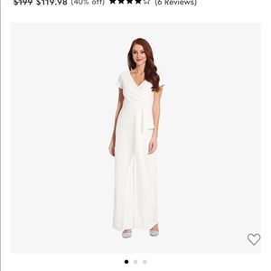 Adrianna Papell. Size 20. White Jumpsuit
